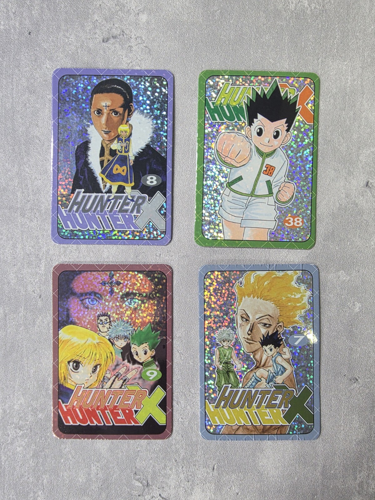 Vintage Hunter x Hunter HxH Trading Cards Lot 4 Prism Holo Gon Hisoka Chrollo