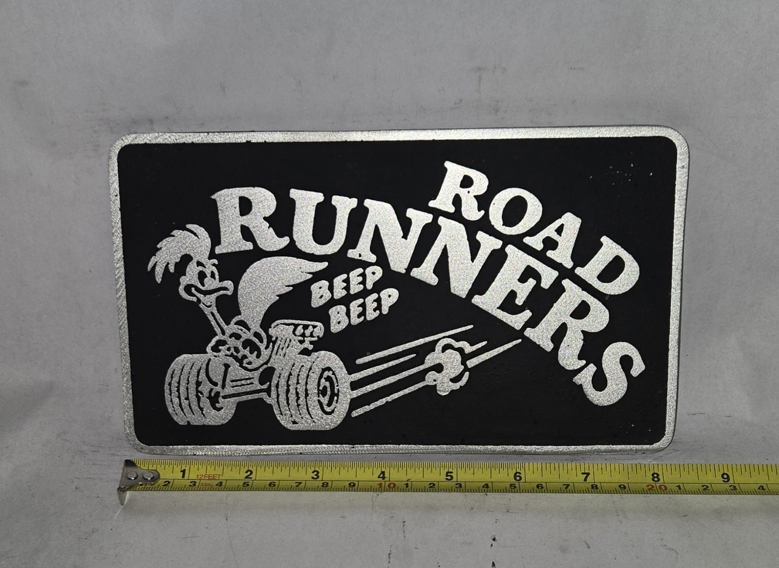 ROAD RUNNERS Cast Aluminum Car Club Plaque ROAD RUNNERS Cast Aluminum Car Club Plaque