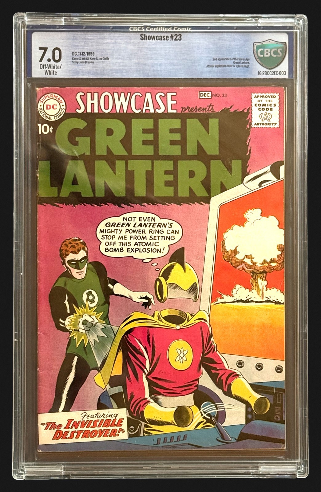 Showcase #23 CBCS 7.0 2nd Silver Age Green Lantern 1959 DC Gil Kane Hal Jordan