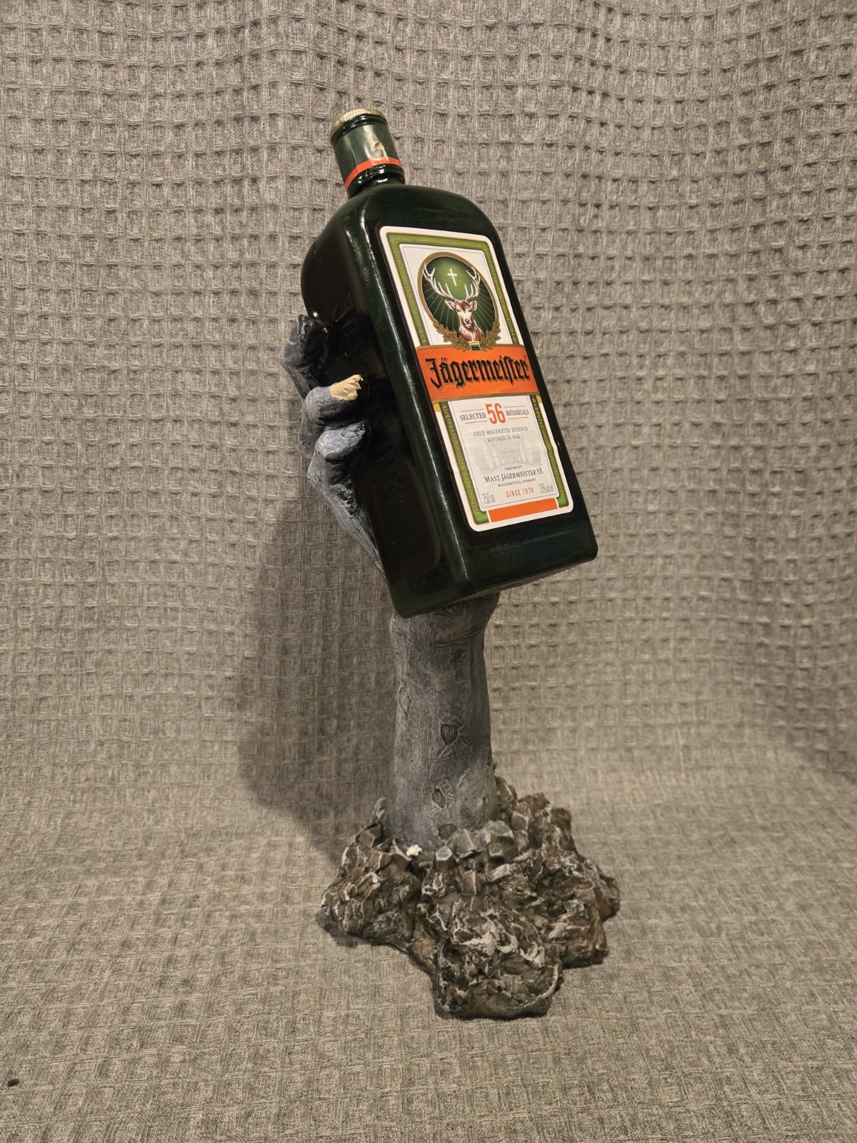 Jagermeister Walking Dead Zombie Hand Resin Liquor Bottle Barware Display