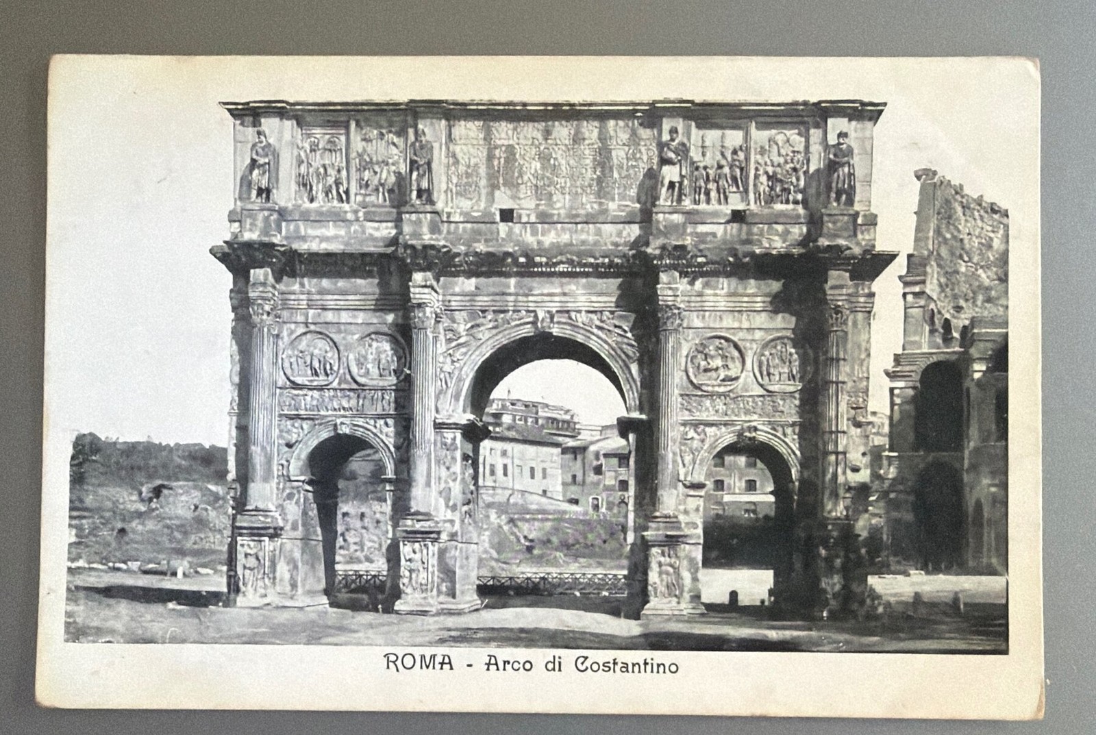 Postcard 1907 Rome Italy Pre-Linen Arch of Constantine Real Photo RPPC Rare Postcard 1907 Rome Italy Pre-Linen Arch of Constantine Real Photo RPPC Rare