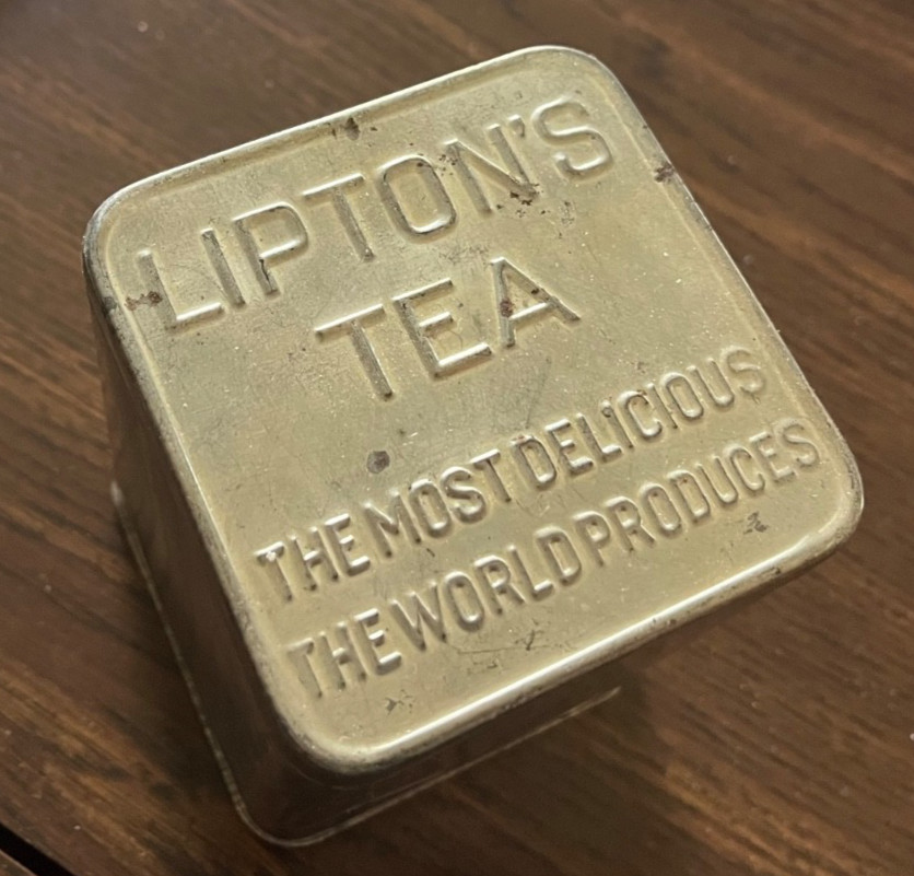 Vintage Lipton Tea container empty tin