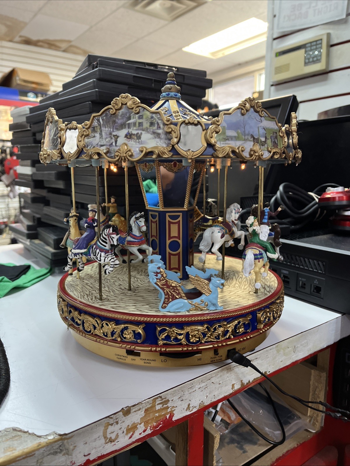 VINTAGE 1999 Mr. Christmas The Carousel Millennium Edition Works Merry Go Round