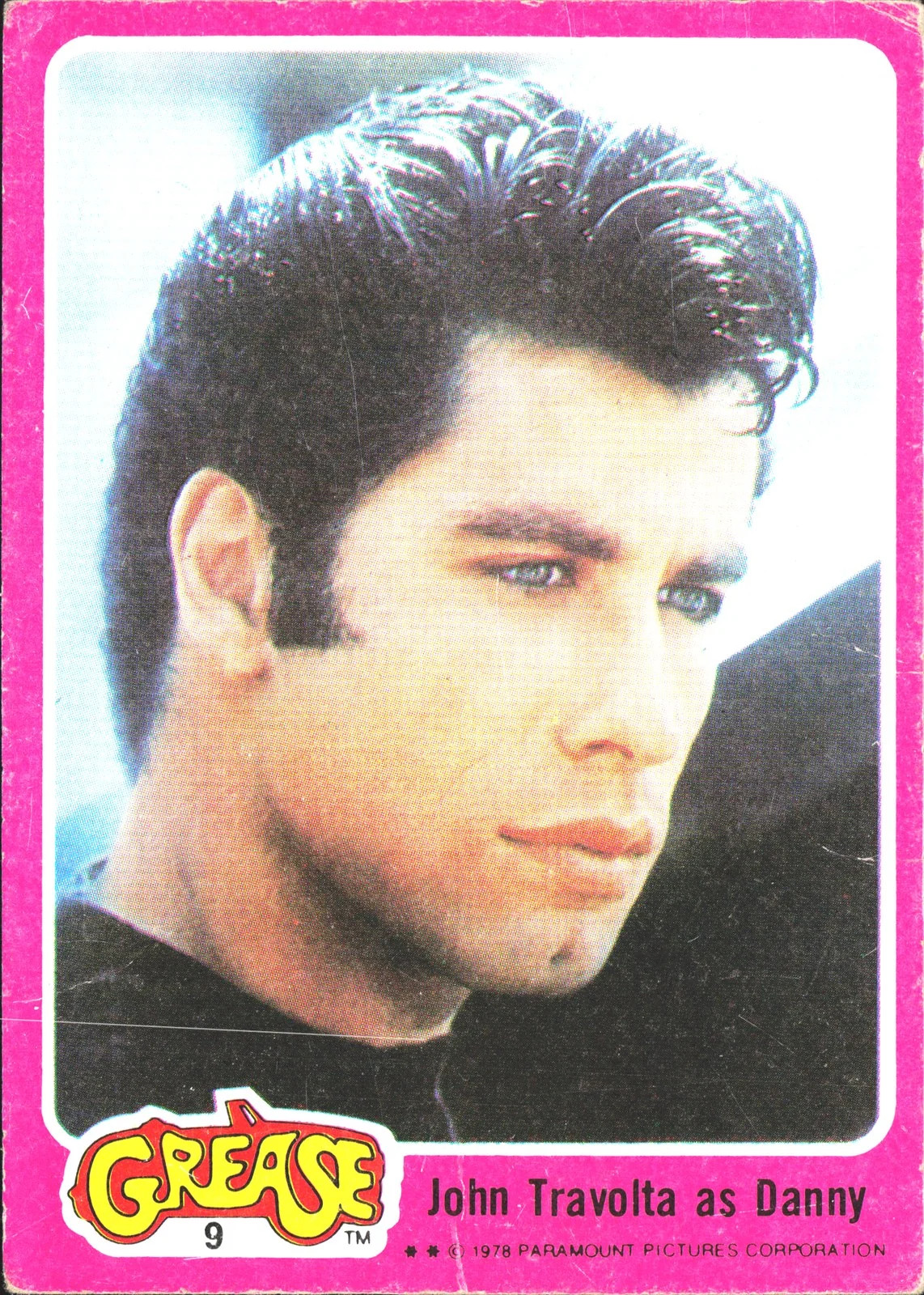 John Travolta as Danny Trading Card 1978 Topps Grease #9