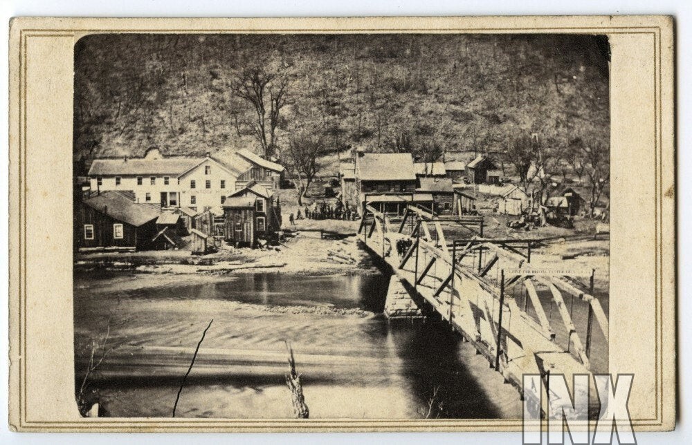 RARE 1860s CDV Photo OIL CITY Boom Town McClintockville Pennsylvania History