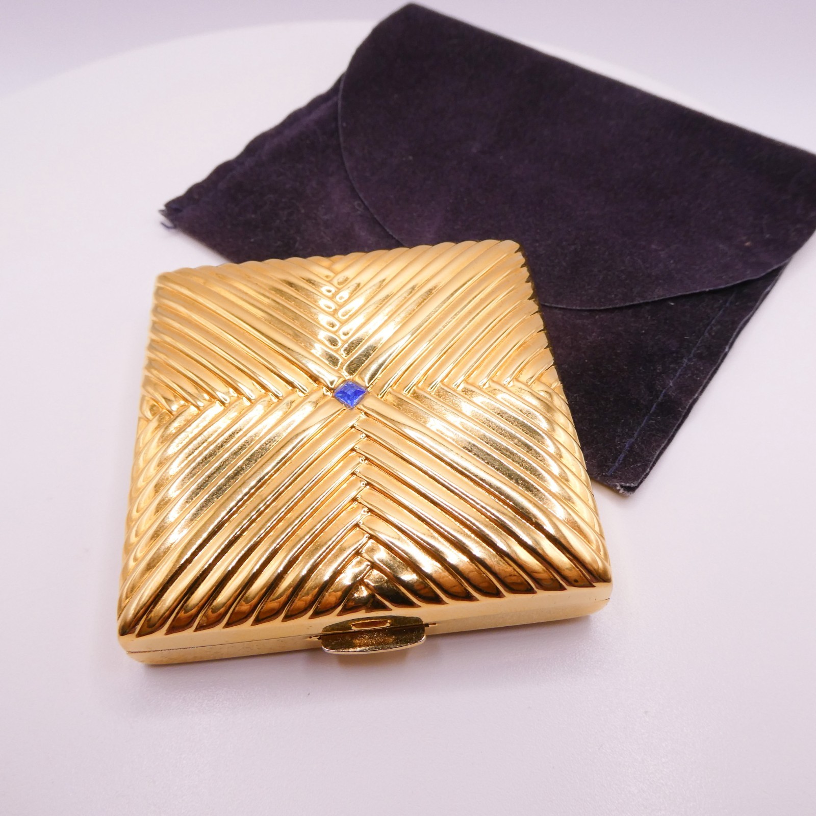 Estee Lauder Blue Rhinestone Golden Pleats Lucidity Powder 2.5\