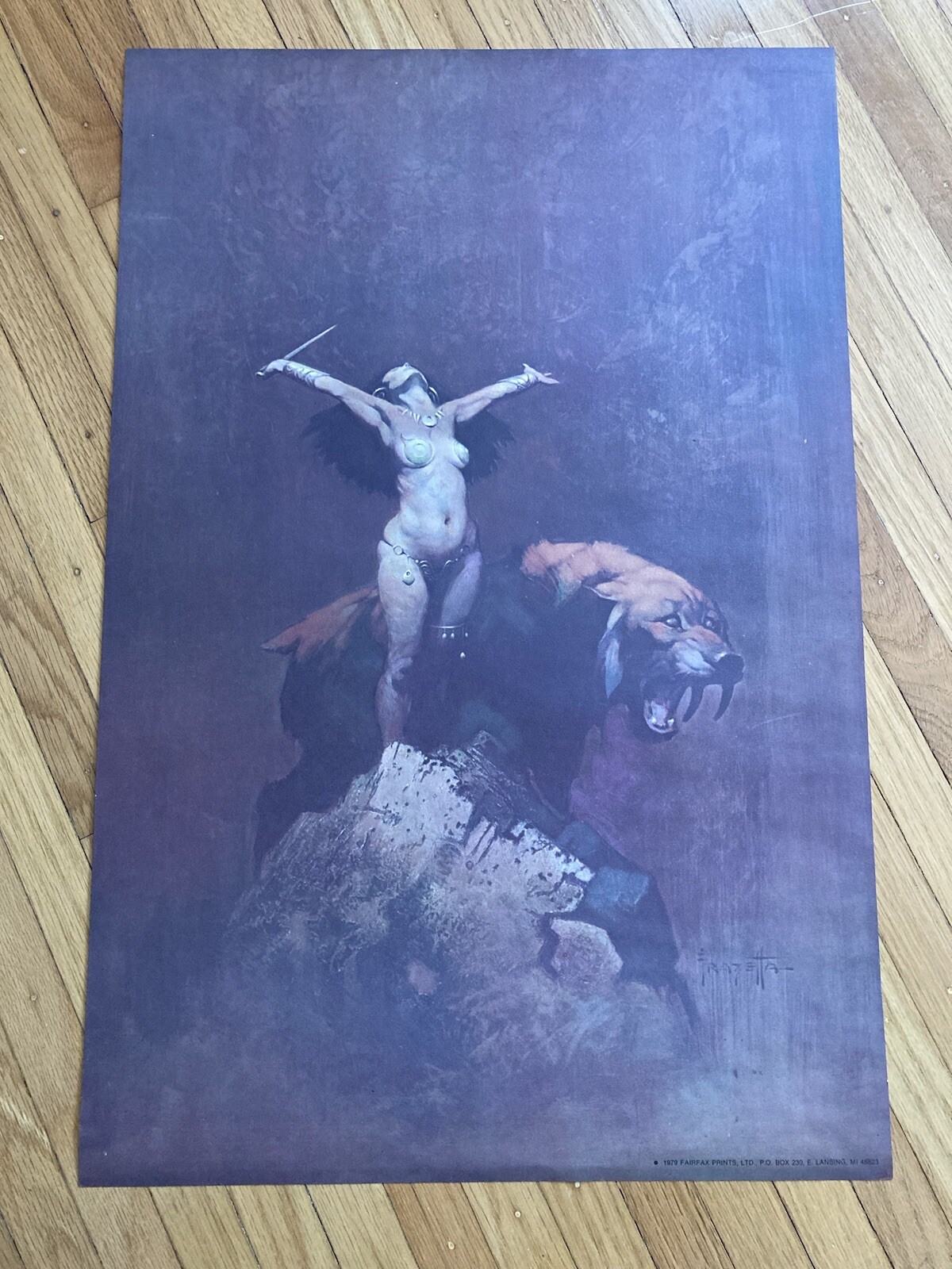 Vintage Frank Frazetta “Sun Goddess” 1979 Art Poster - Vampirella #7 Cover
