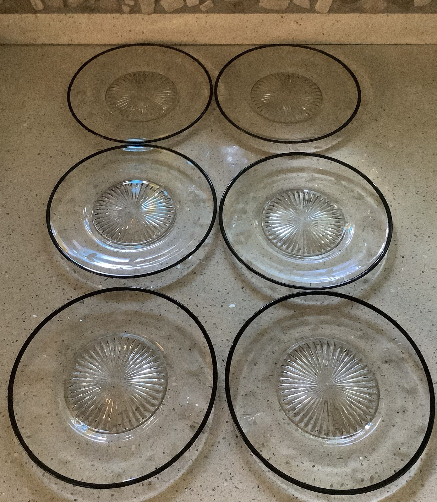 5 Vintage Floral Etched Clear Glass 8”Plates & 3 Smaller Matching Snack Plates 5 Vintage Floral Etched Clear Glass 8”Plates & 3 Smaller Matching Snack Plates