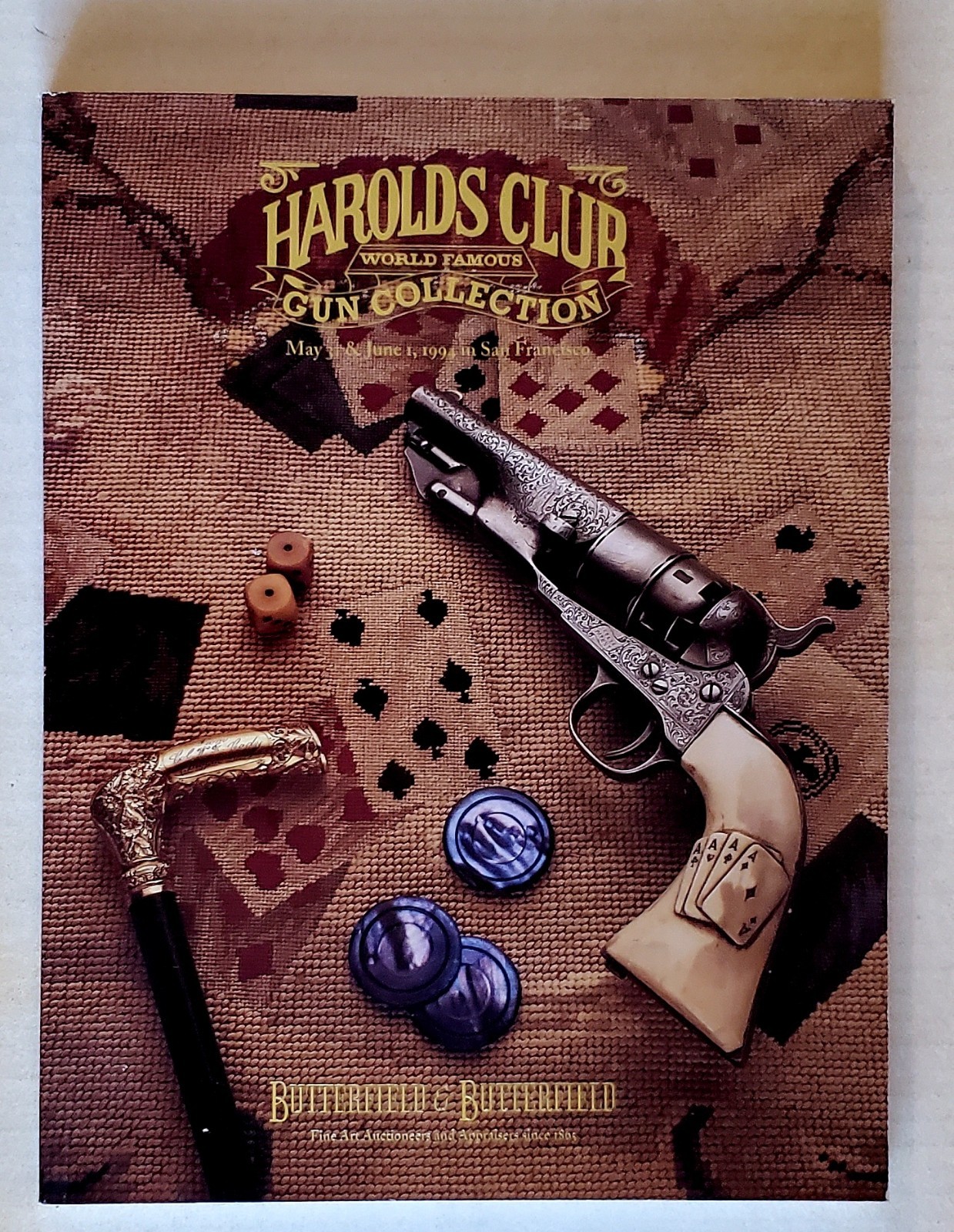BUTTERFIELD&BUTTERFIELD AUCTION CATALOG 1994-HAROLDS CLUB GUN COLLECTION. NEW.