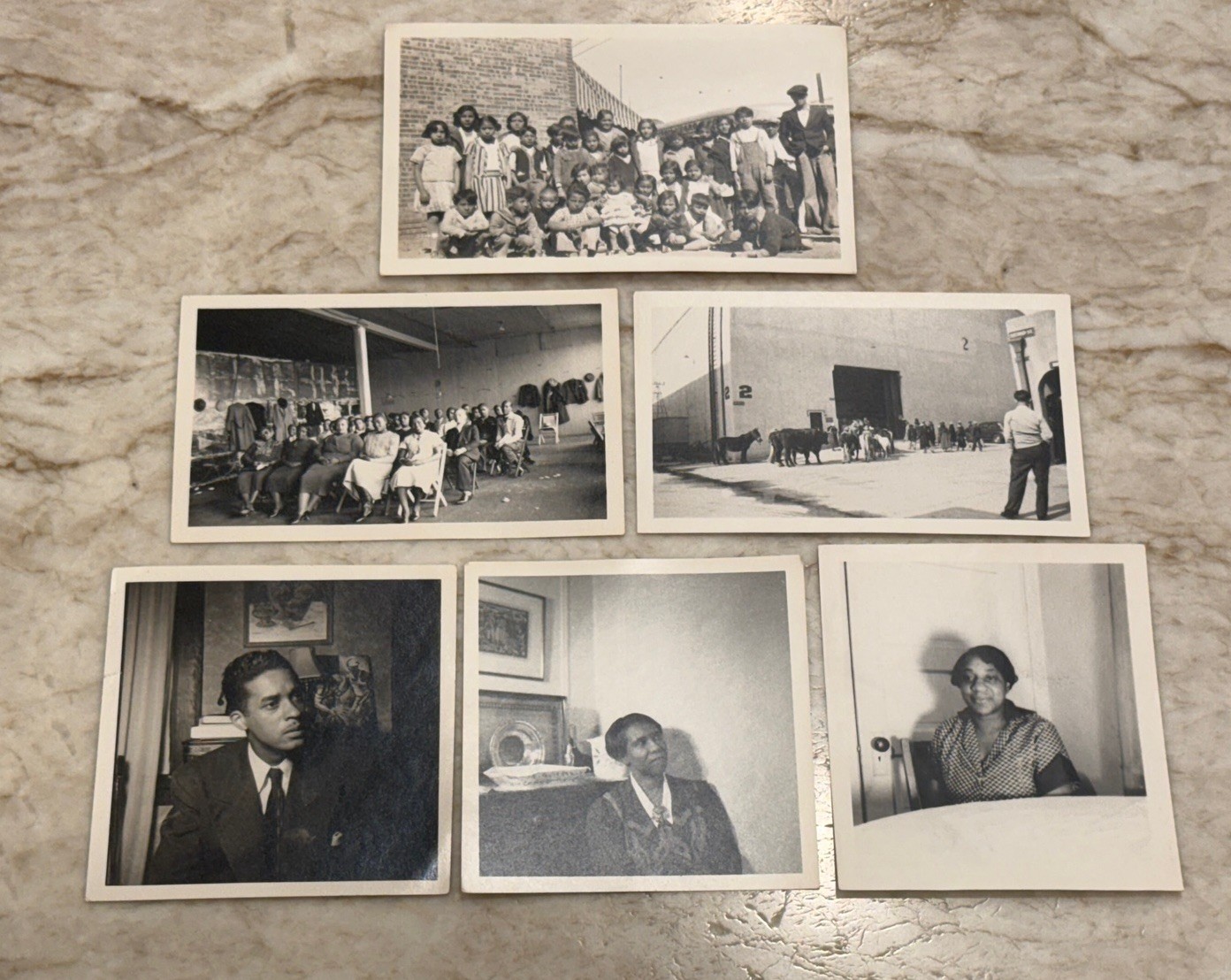 LOT OF (6) c1930 Hall Johnson Negro Choir Black African American Snapshot Photos