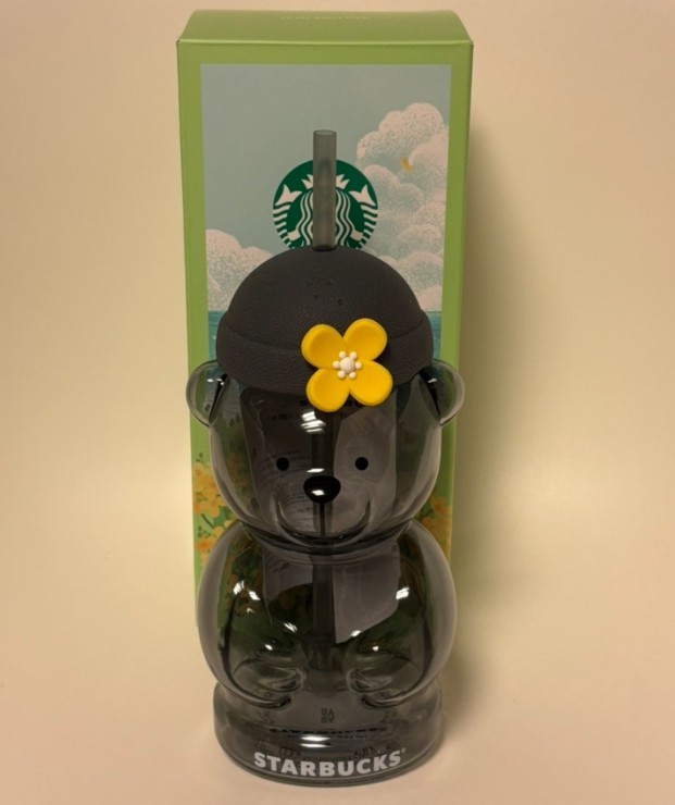 STARBUCKS Korea 2024 Jeju Bearista Bears Glass Cold Cup Venti 20oz Straw Cup