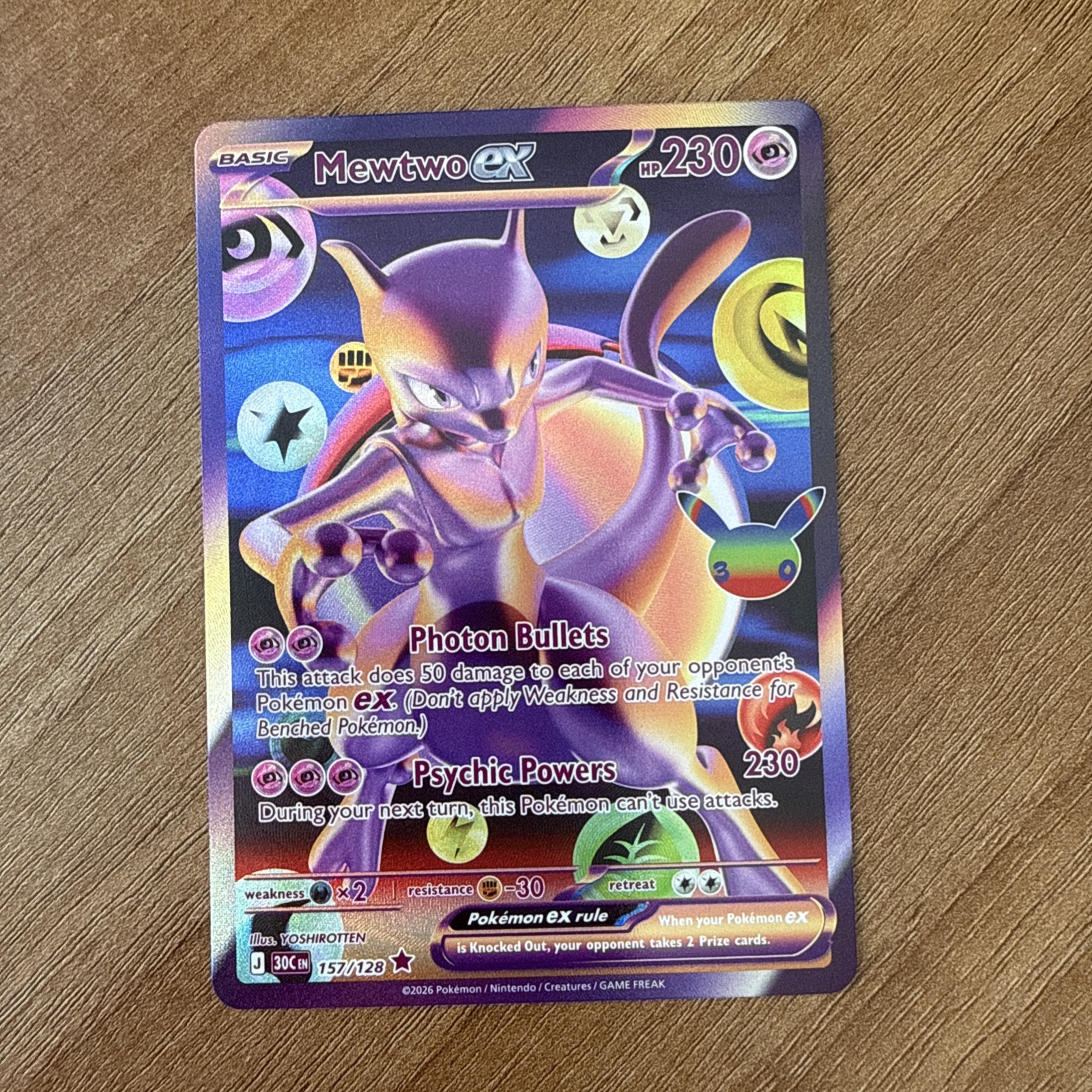 Mewtwo EX 157/128 Pokemon 30th Anniversary Celebration ENGLISH NM/Mint #1