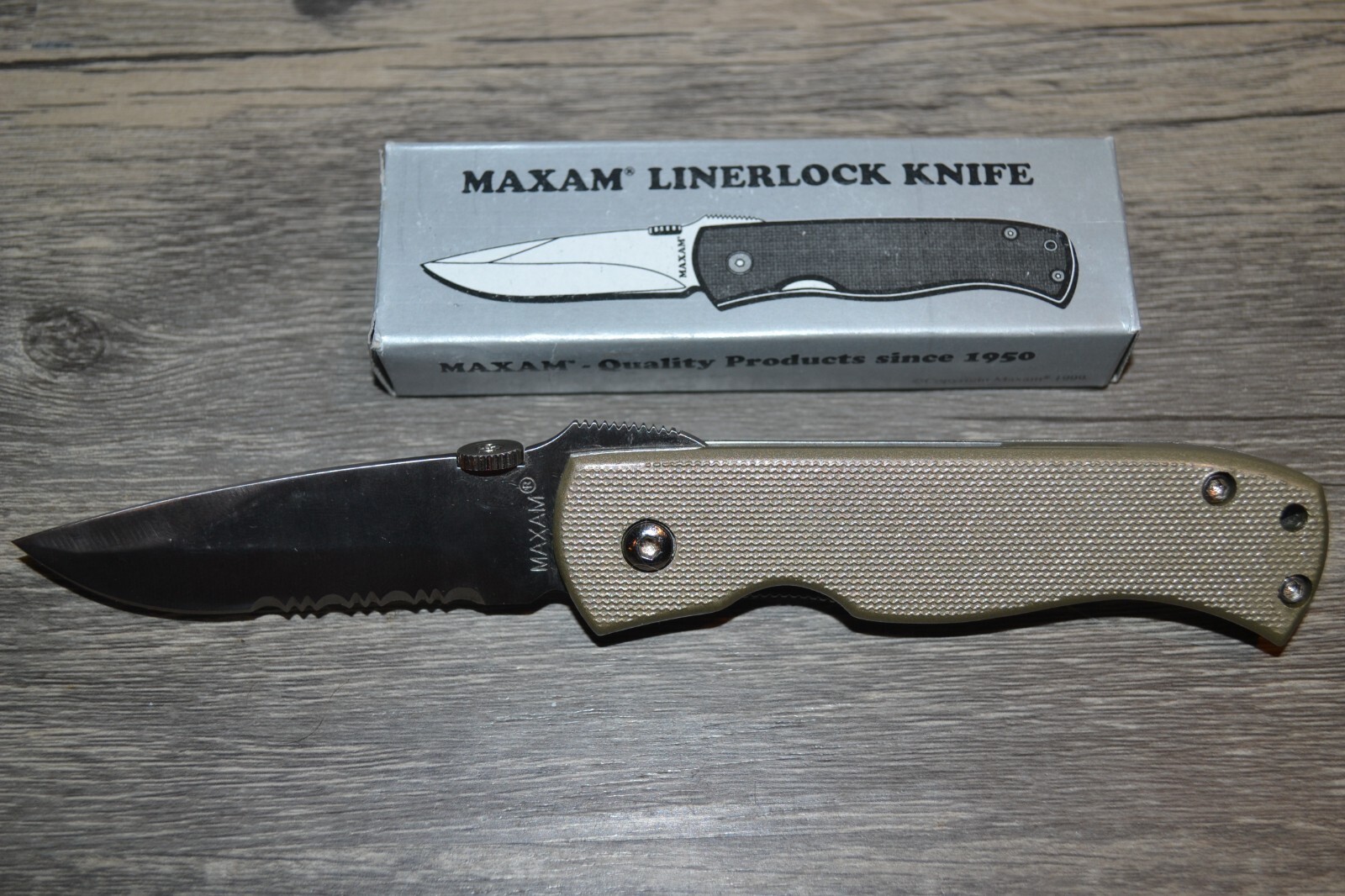 MAXAM LINER LOCK POCKET KNIFE NEW IN BOX