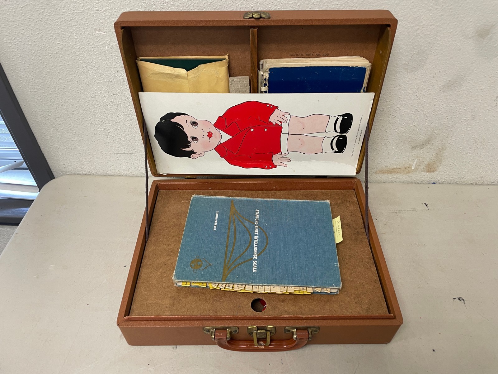 Vintage Stanford-Binet Intelligence Scale Kit with Mixed Books Forms-Incomplete