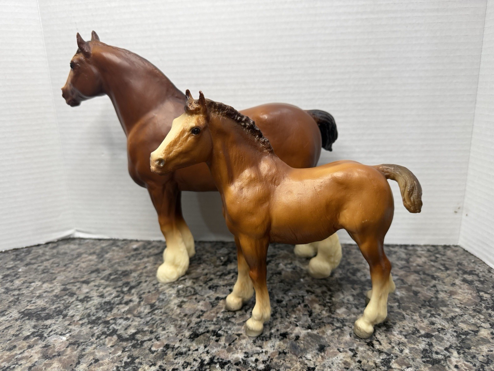 Breyer #8384 Clydesdale Mare and Clydesdale Foal Gift Set - Unboxed, no blankets