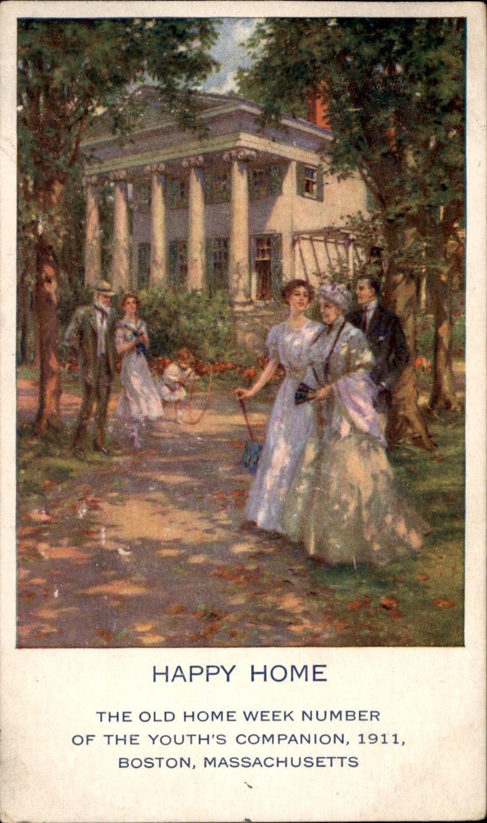 Boston MA Happy Home Youth\'s Companion Magazine Ad c1912 Vintage Postcard