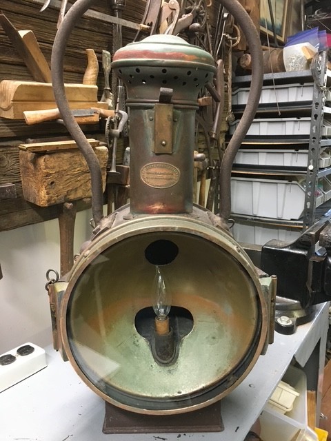 Antique French Train Railroad Lantern Antique French Train Railroad Lantern