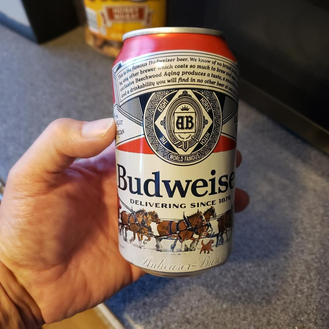 2024 BUDWEISER empty LIMITED EDITION HOLIDAY CLYDESDALES beer can w tab EX+