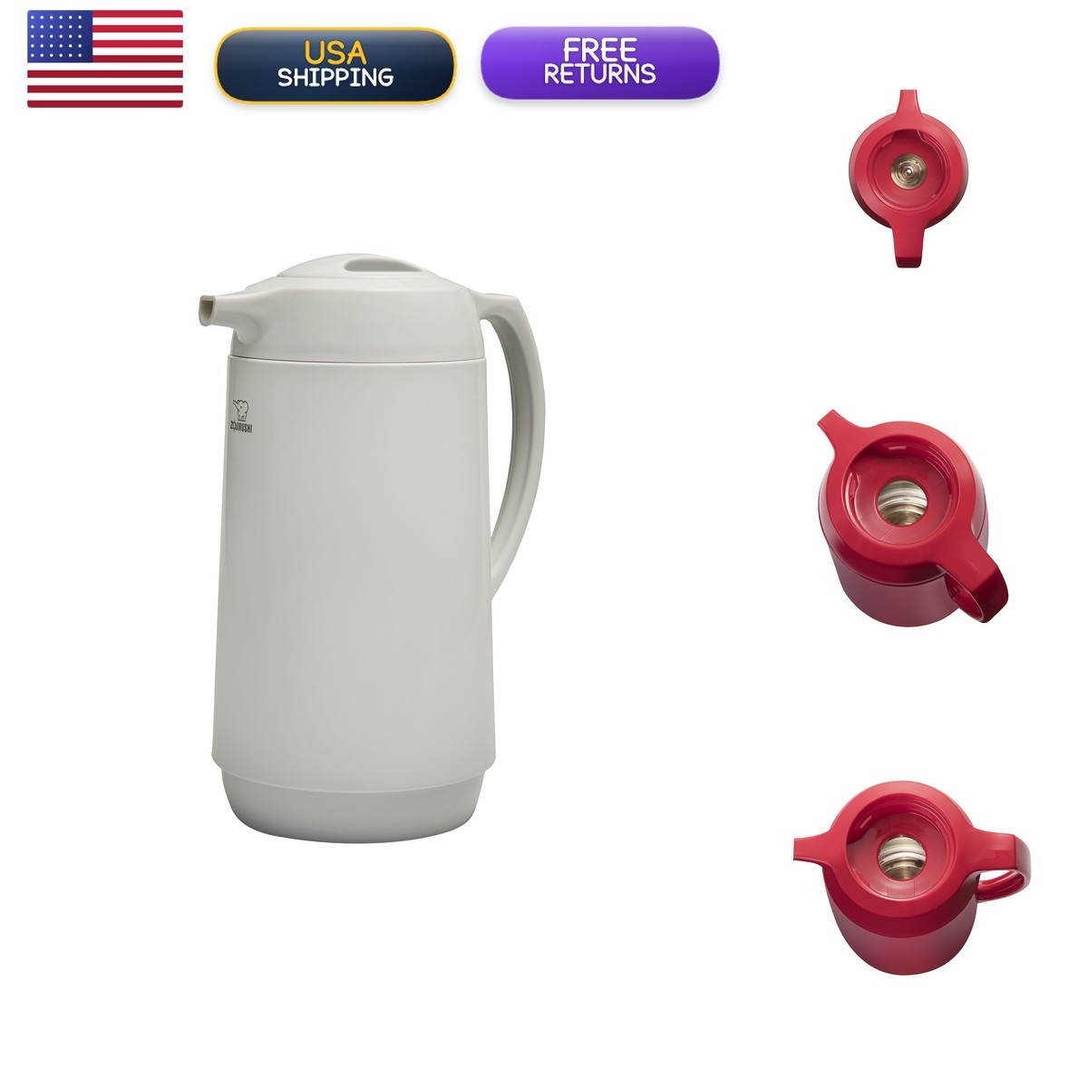 Zojirushi AHGB-10DWB Thermal Serve Carafe 1.0 Liter White Made in Japan