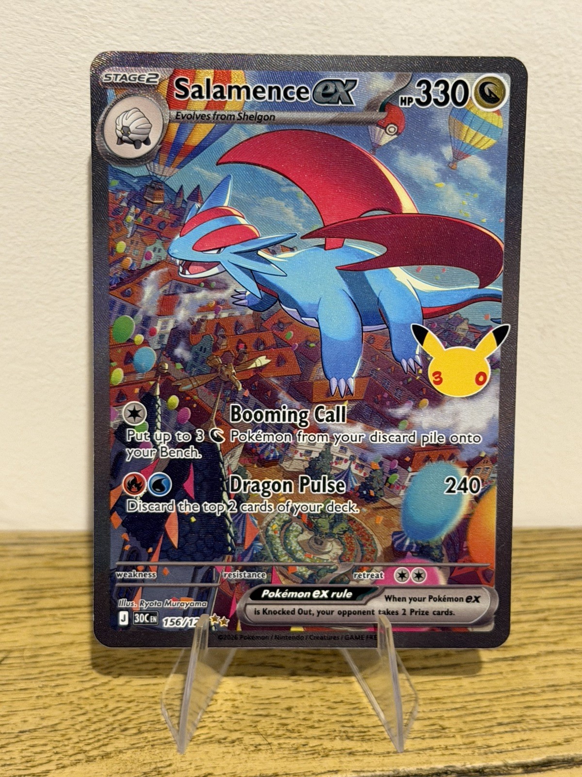 Pokemon Salamence ex 156/128 Full Art Holo Ultra Rare Anniversary