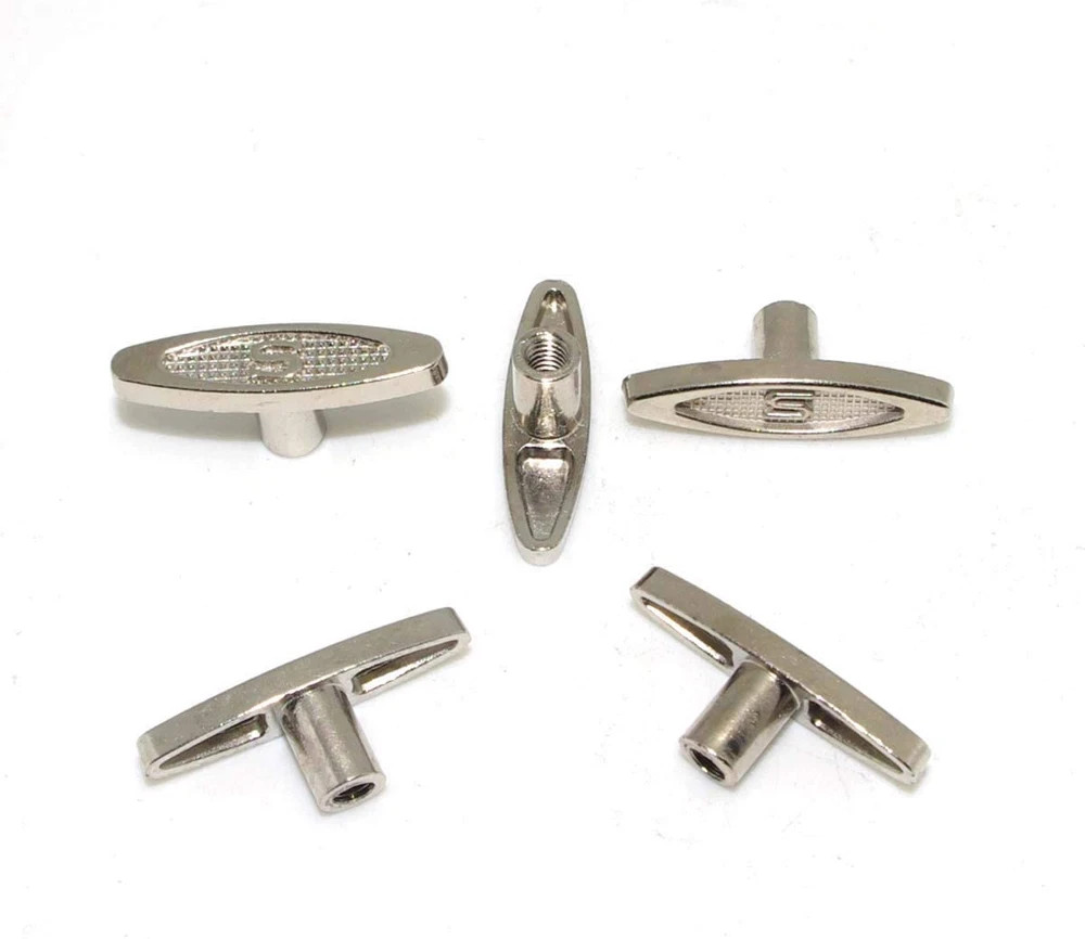 5pcs Silver Metal Winder T Bar Keys 8mm Replacement Parts for Music Box Kit