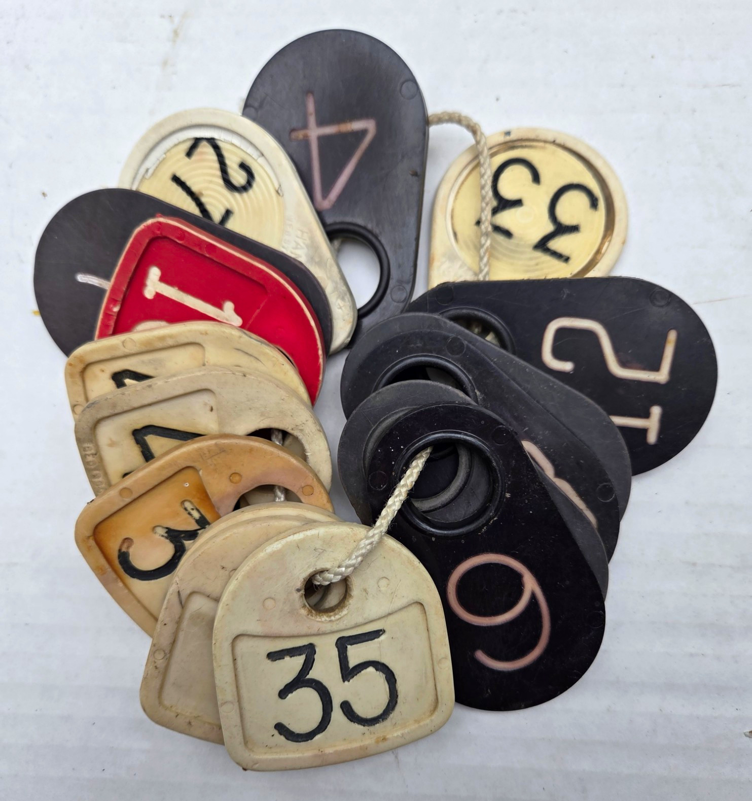 Lot 16 Vintage Cow Number Tags Straight Out Of The Barn To Repurpose Lot 16 Vintage Cow Number Tags Straight Out Of The Barn To Repurpose