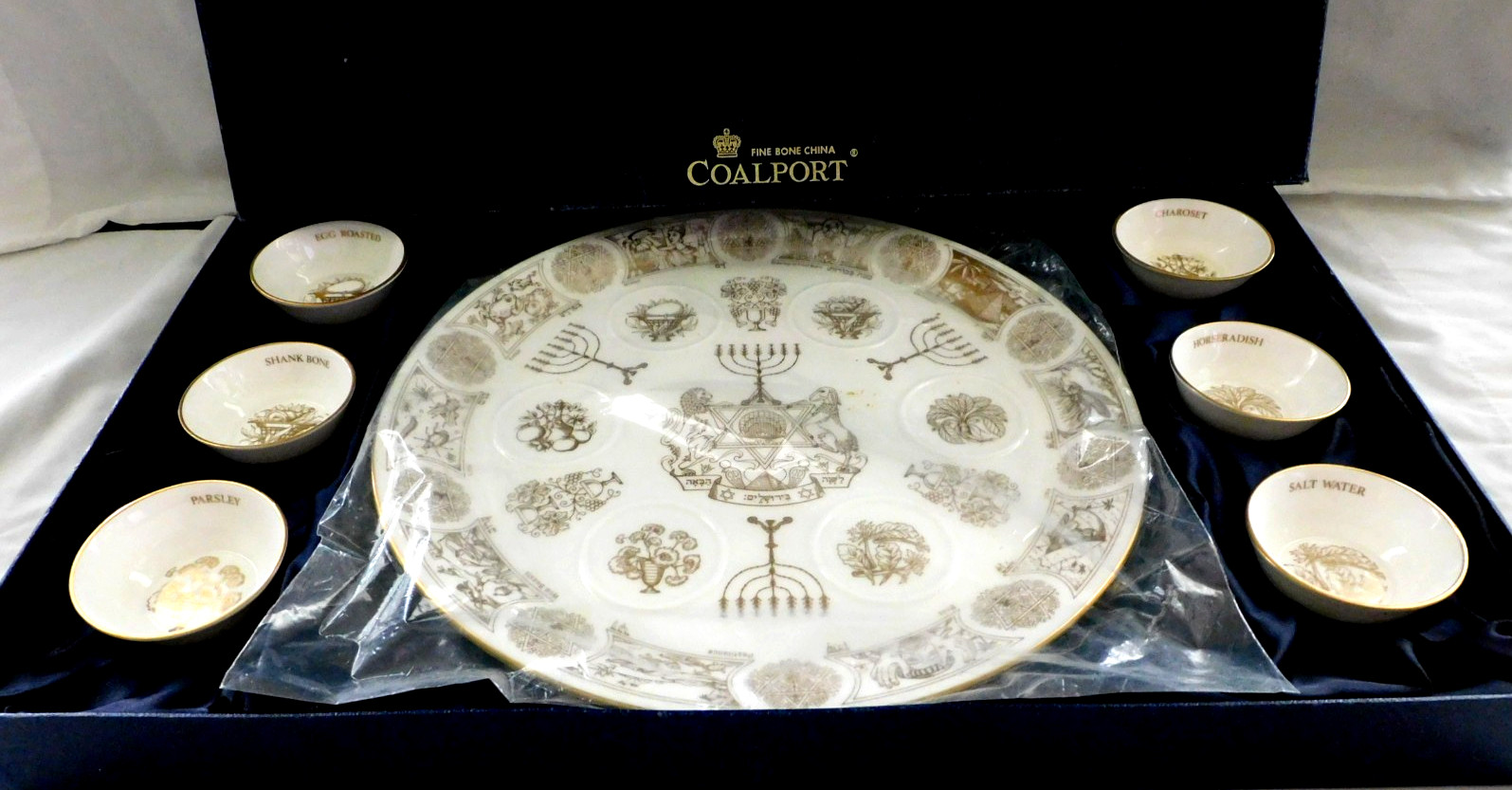 Rare Coalport England 'The Seder' Passover Plate 12 1/2