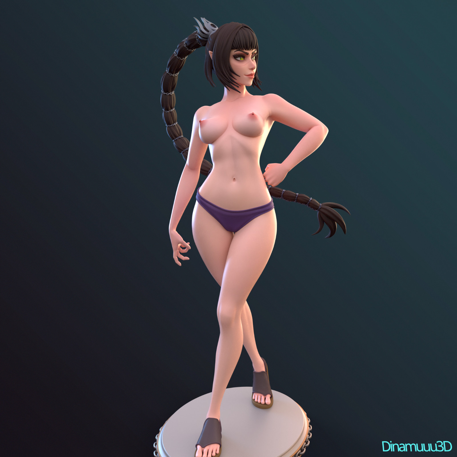 Shadowheart from Baldur\'s Gate 3 NSFW Resin Part Kit Gray Unpainted