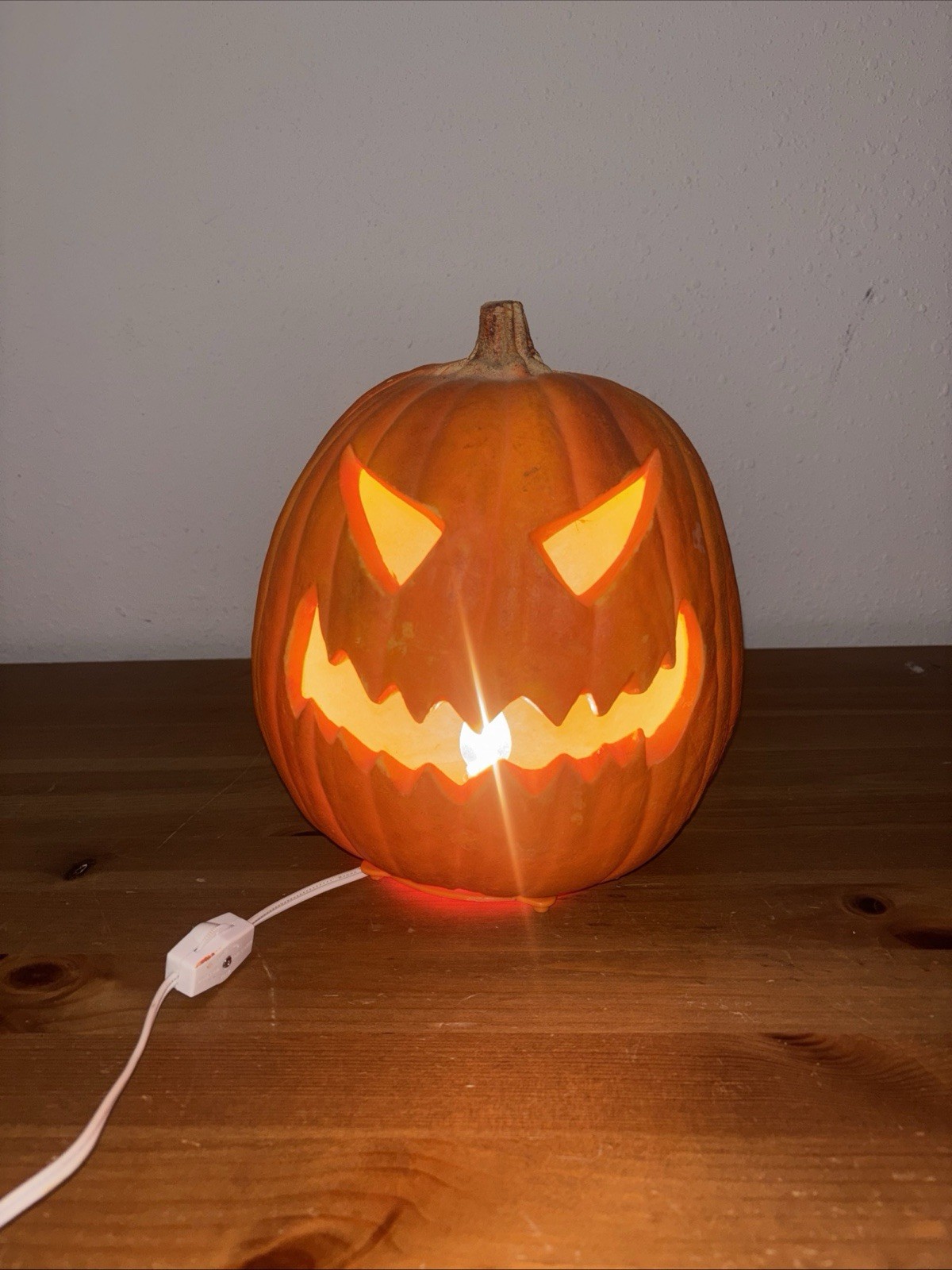 VTG Trendmasters 1993 Light Up Pumpkin Jack O Lantern Halloween Foam Blow Mold 