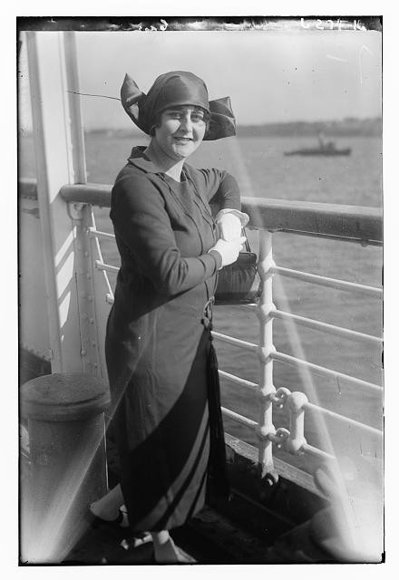 Photo:Anna Case 1920s American Opera Singer Ship Deck Portrait