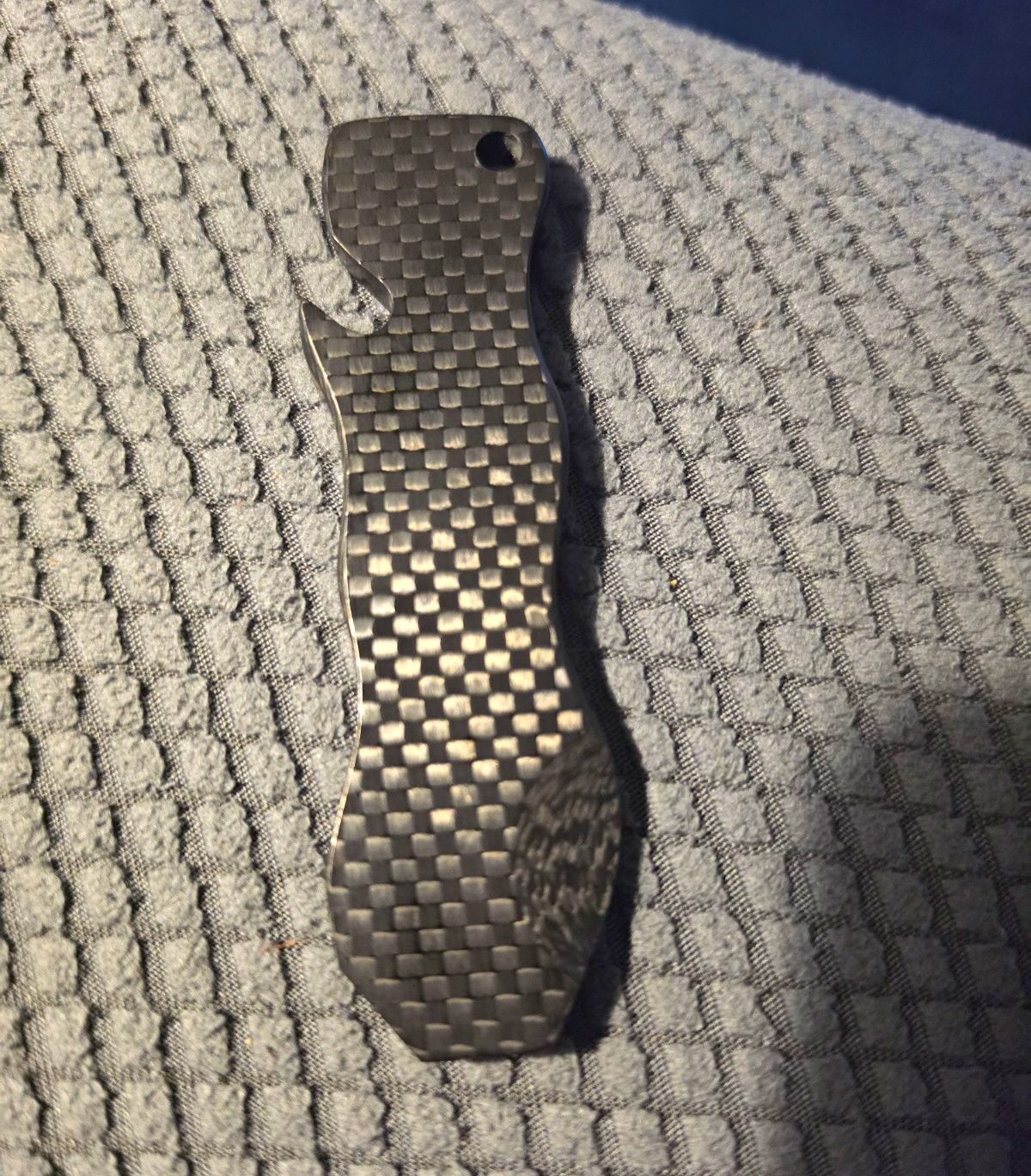 Carbon Fiber Pry Bar. Hand Carved From Fredrick Knives.