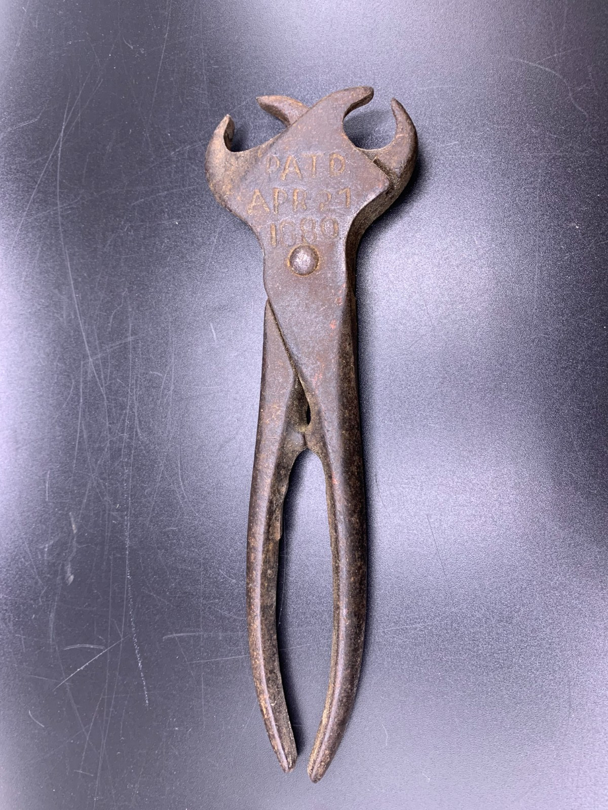 Early patent 1880 Hog ring pliers