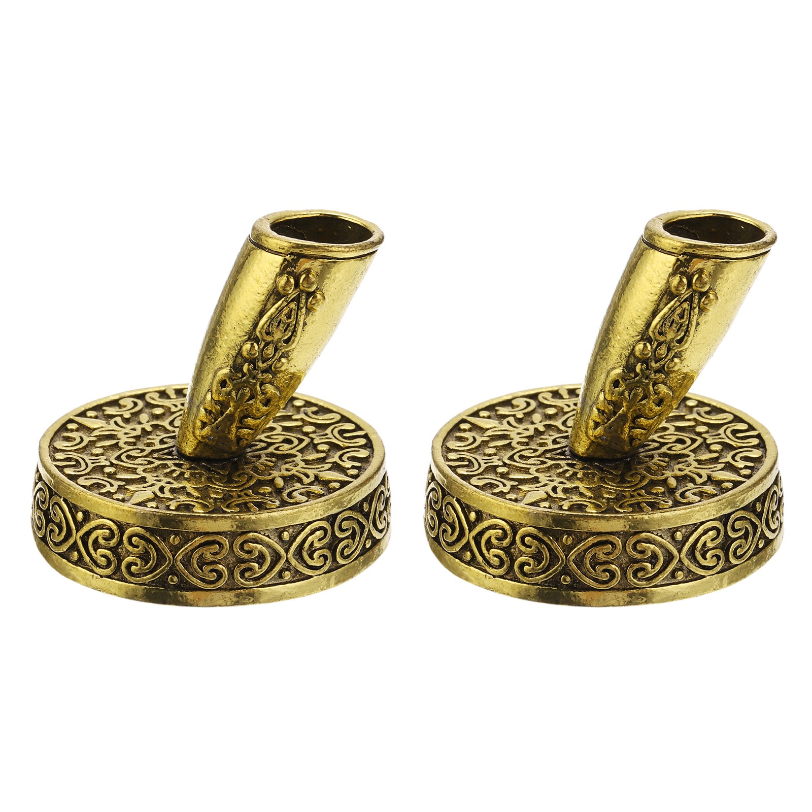2pcs Metal Pen Holder, Desktop Pens Stand Base for Office Supplies, Gold Tone
