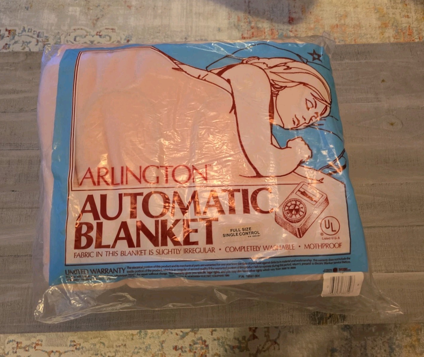 Vintage Arlington Automatic Blanket PINK Full Size - Single Ctrl Silky Edge NEW