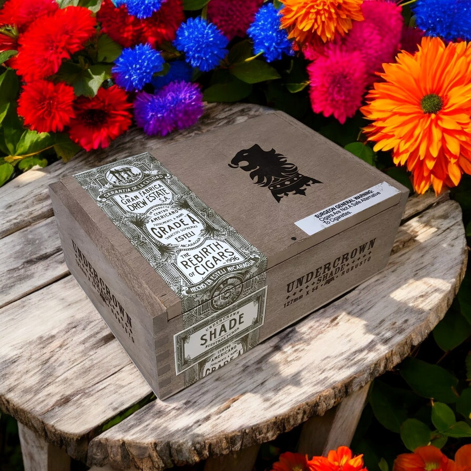 Undercrown Shade Robusto Empty Wooden Cigar Box 8.5x6x3.25