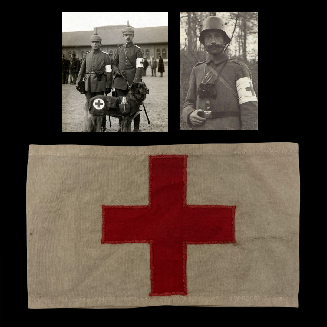 RARE WWI 1916 Dated German Soldier Medic Armband Front Line Trench Warfare Relic