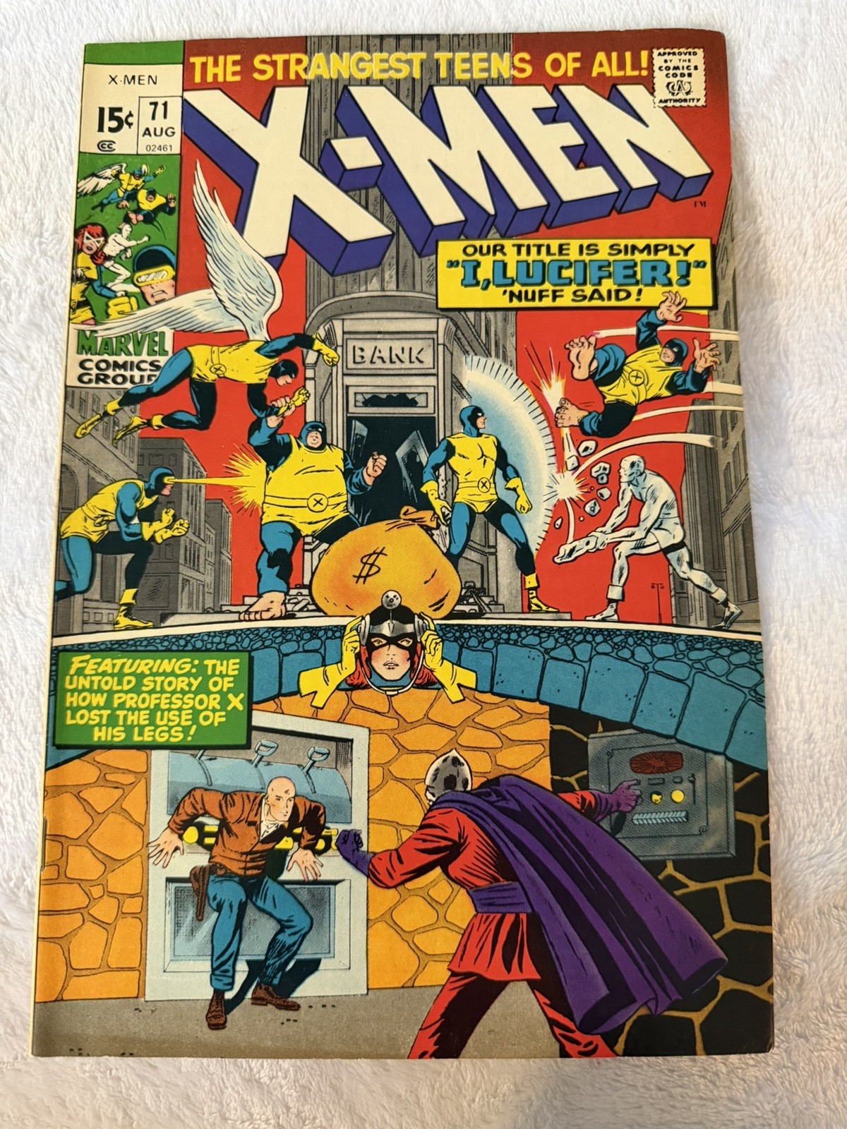X-Men # 71 Bronze Age comic (1971) Origin of Professor X - Very good condition