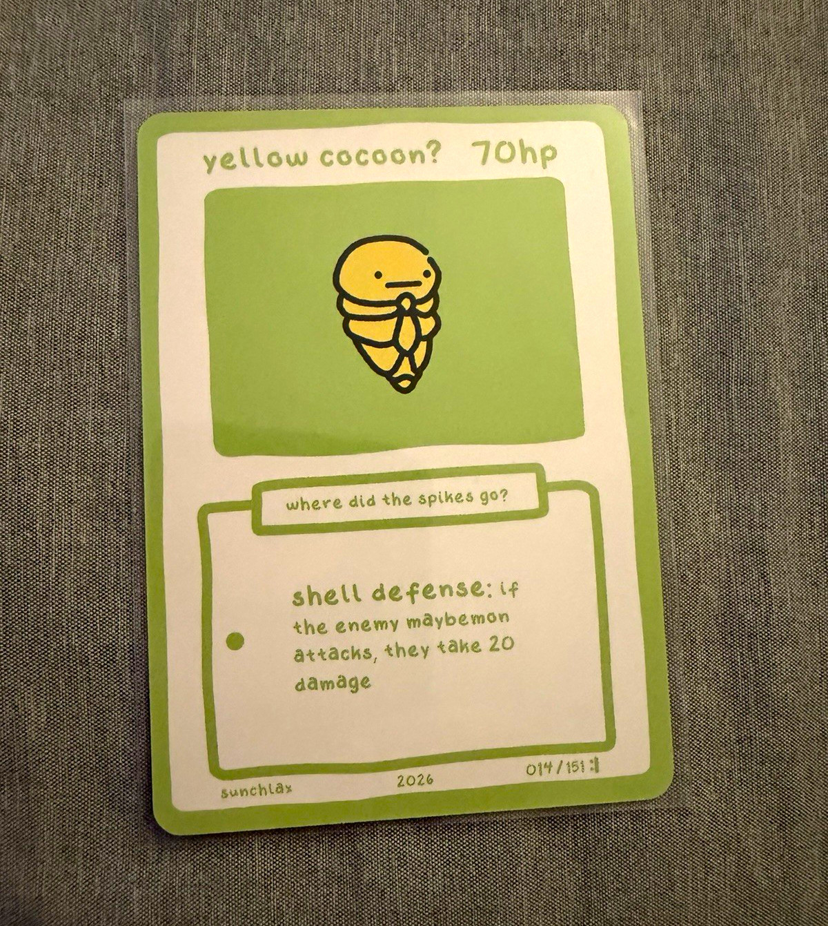 Maybemon yellow cocoon? #014/151 2026 Custom