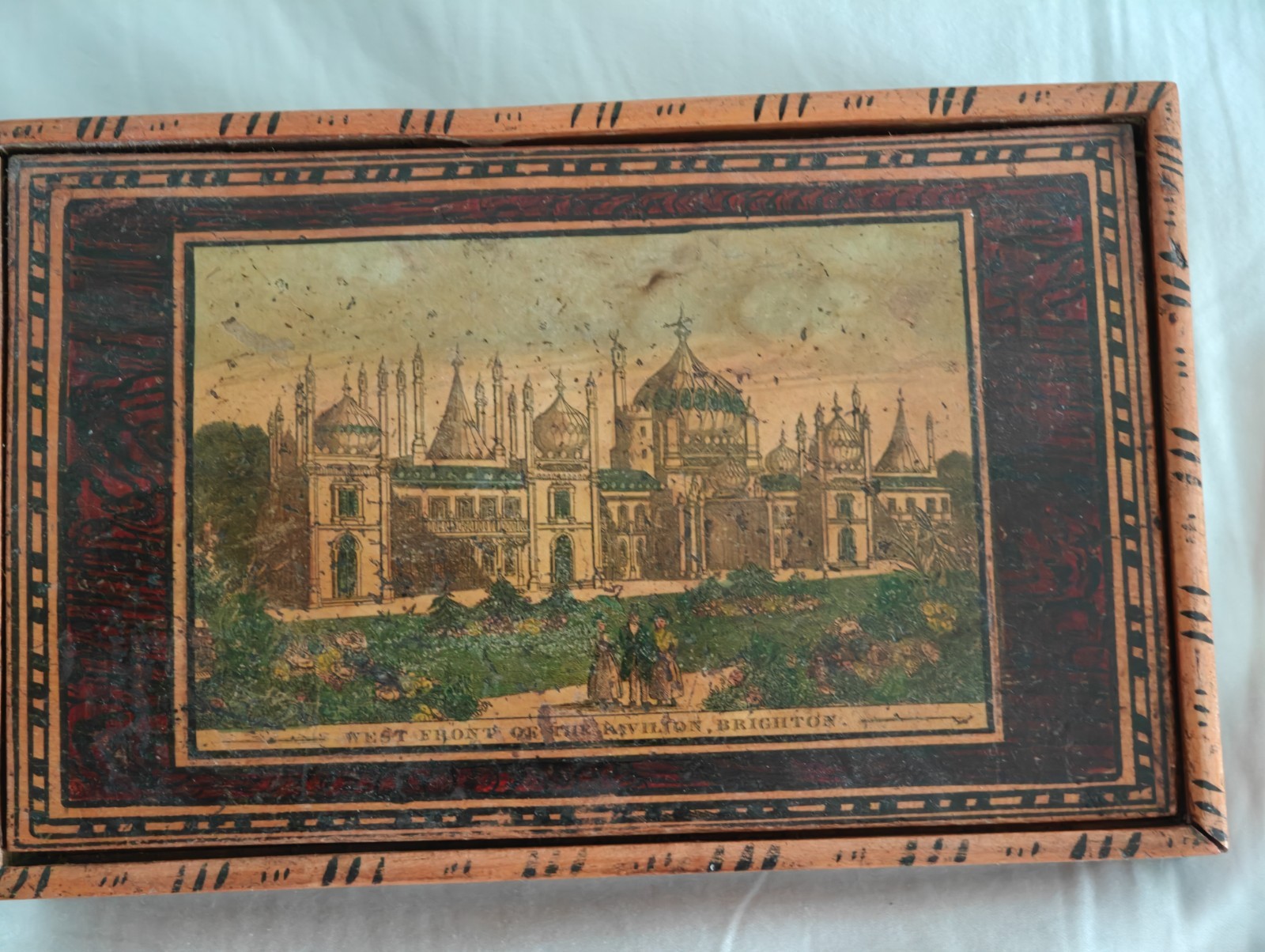 Antique wooden Regency box Brighton UK 1820 Antique wooden Regency box Brighton UK 1820