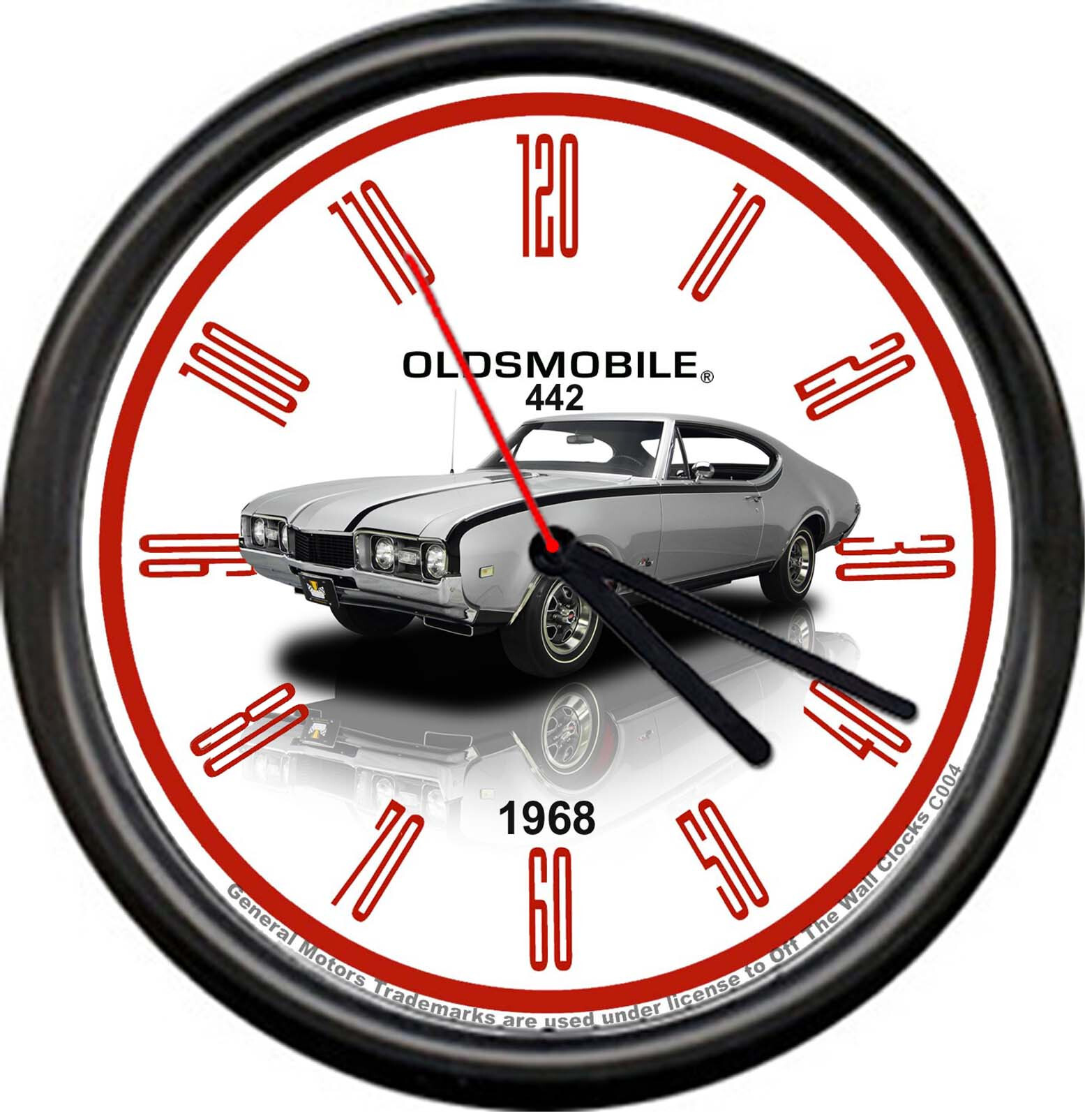 Licensed 1968 Oldsmobile Cutlass Hurst Silver General Motor Sign Wall Clock