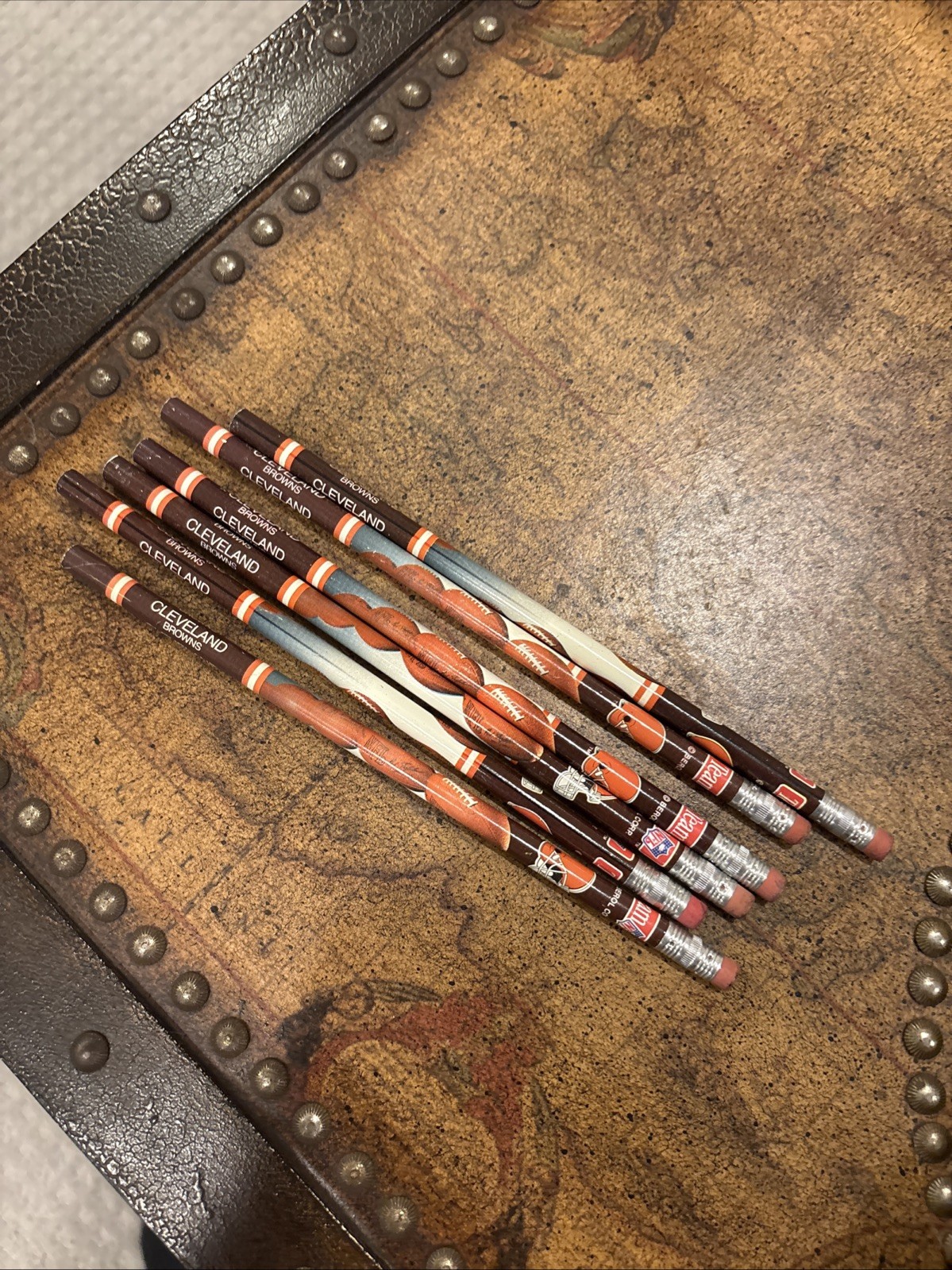 Six Vintage Cleveland Browns Pencils