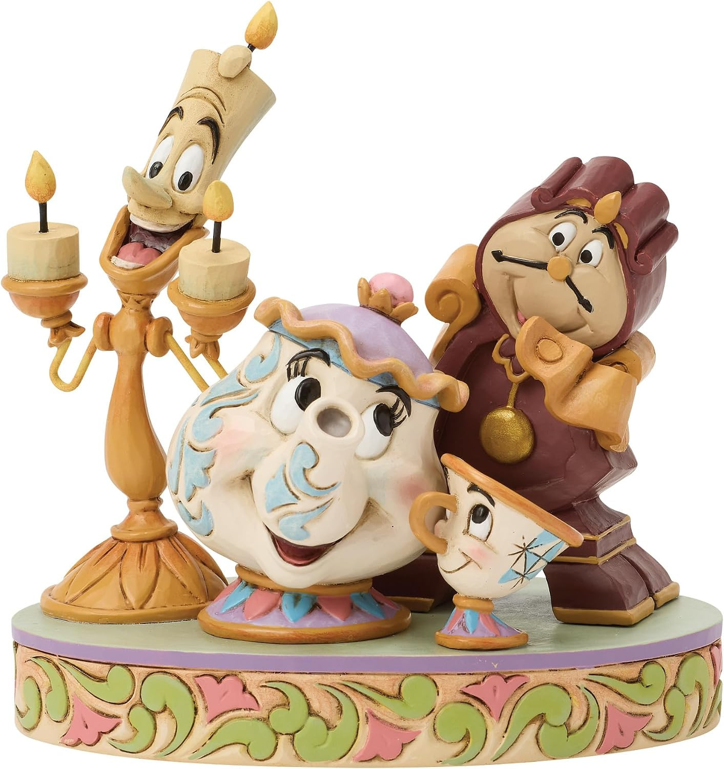 Disney Traditions by Jim Shore Beauty and the Beast Lumiere, Mrs. Potts, Chip an