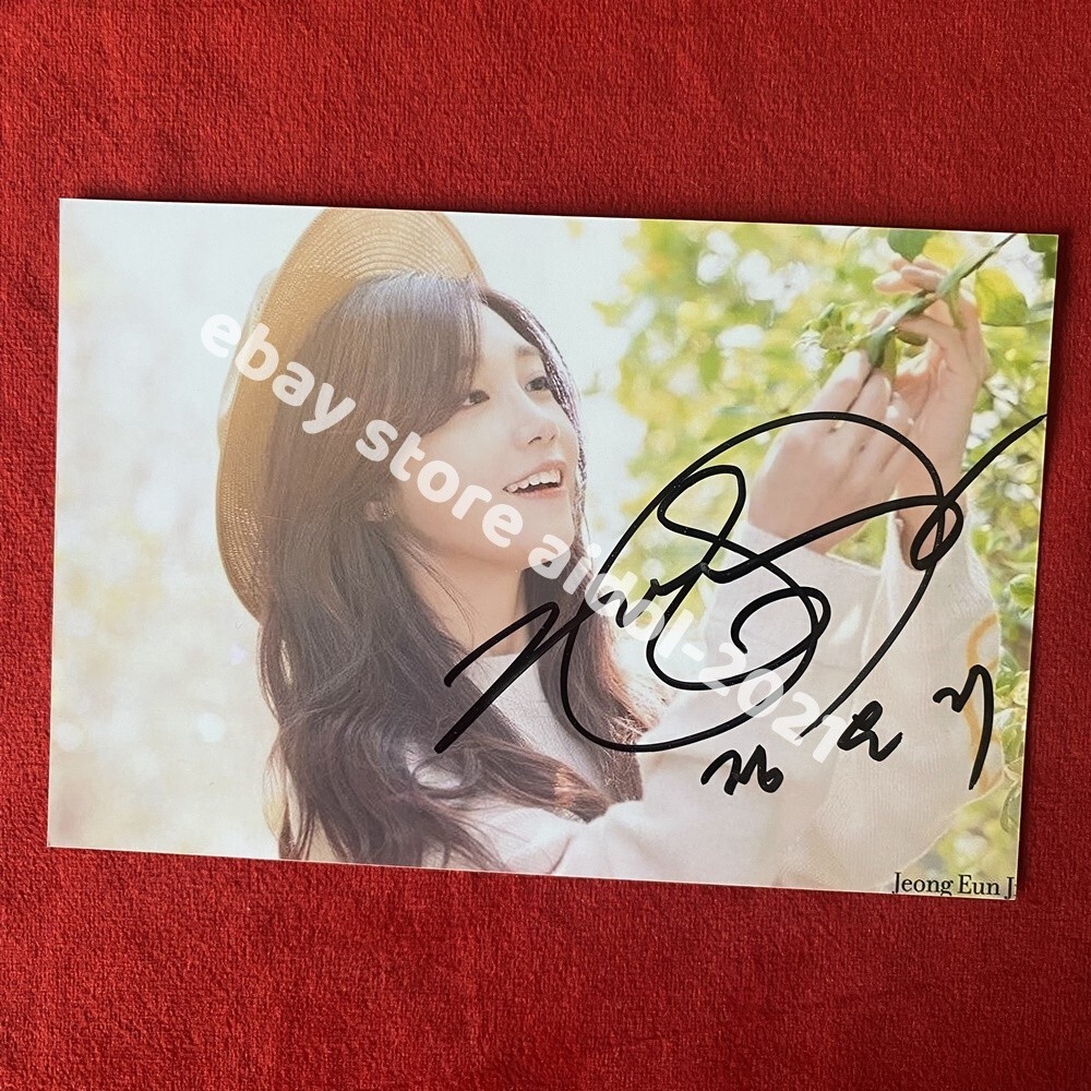 APINK Jeong Eun Ji Autographed Signed Photo K-POP Collection 4*6 2025A