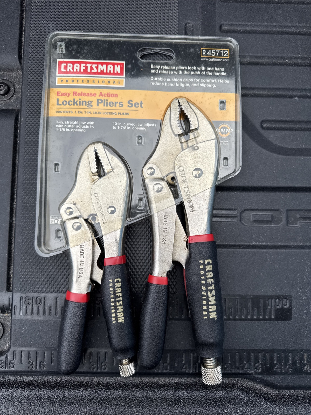 Sears Craftsman Professional  USA Nos 2pc Locking Pliers Set 45712 7/10” Rare