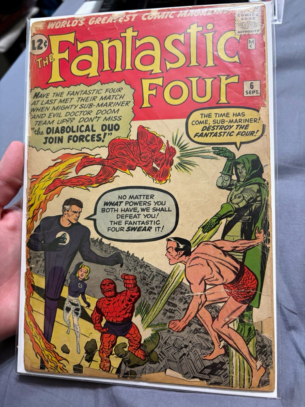 INCOMPLETE Marvel Fantastic Four #6 Silver Age Jack Kirby 2nd Doctor Doom