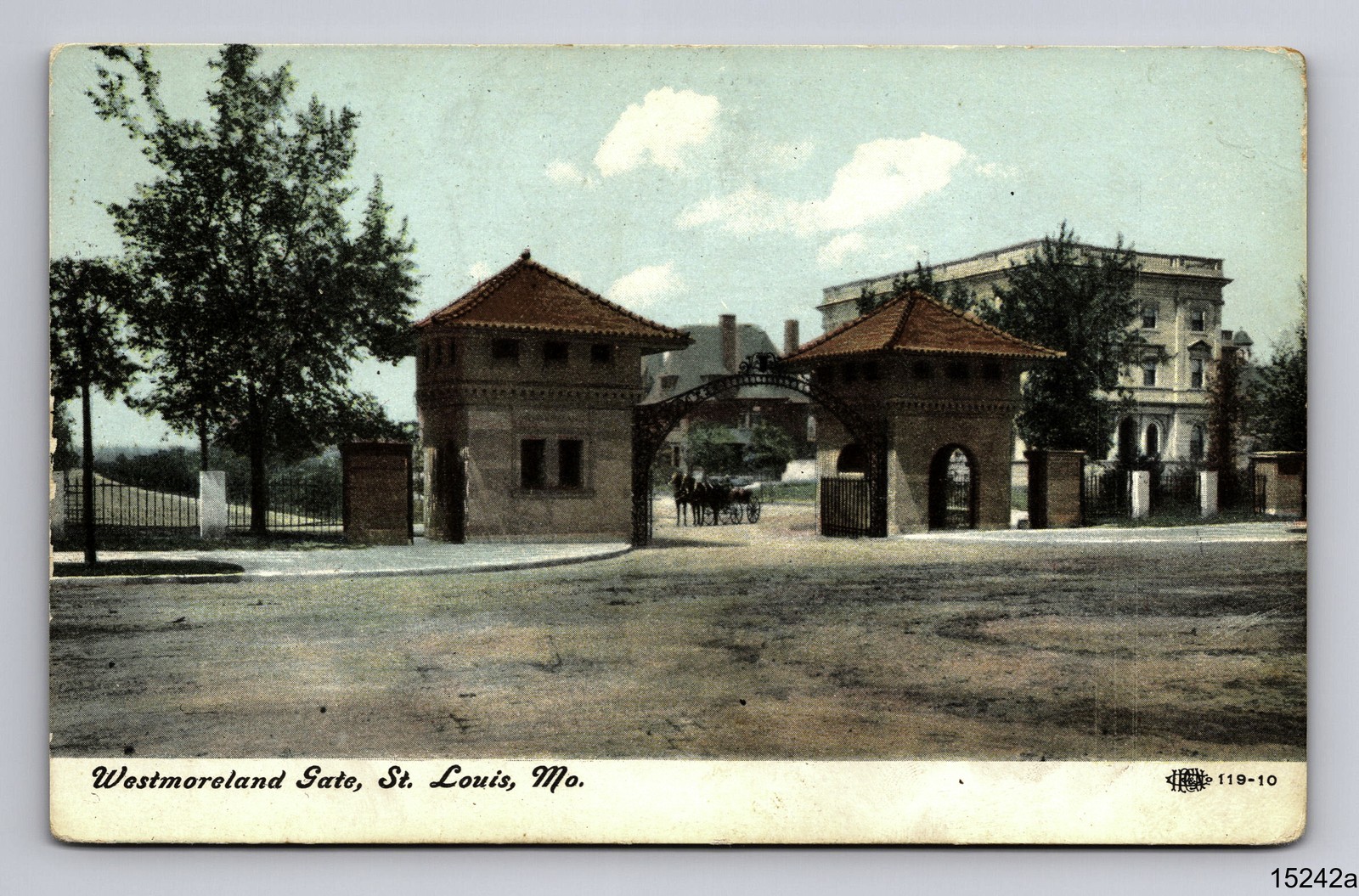 1910 Westmoreland Gate in Path of 2025 Tornado St. Louis MO RELAY Depot Postcard 1910 Westmoreland Gate in Path of 2025 Tornado St. Louis MO RELAY Depot Postcard