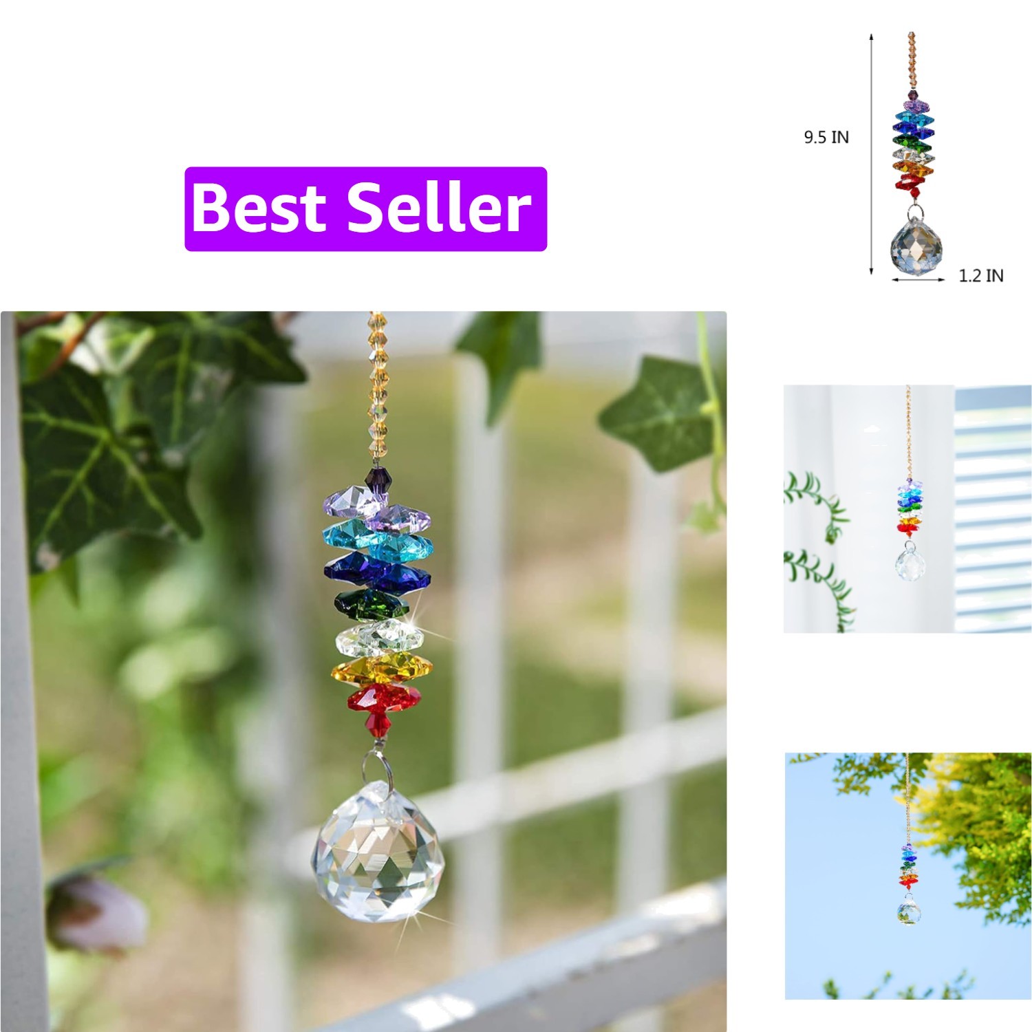 H&D Hyaline&Dora H&D 30mm Chandelier Crystals Ball Prisms Rainbow Octogon Cha...
