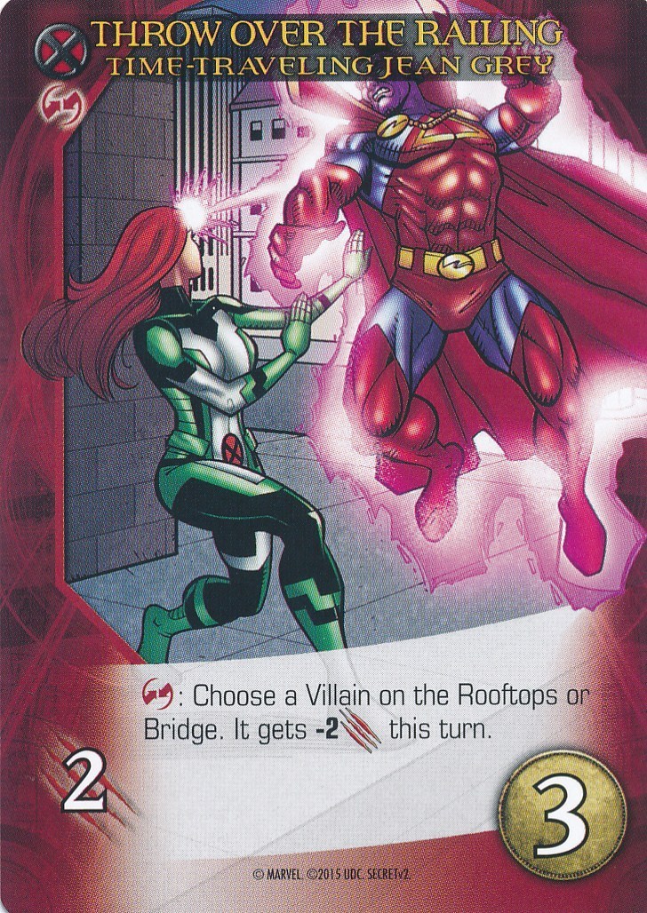 TIME-TRAVELING JEAN GREY Upper Deck Marvel Legendary THROW OVER THE RAILING