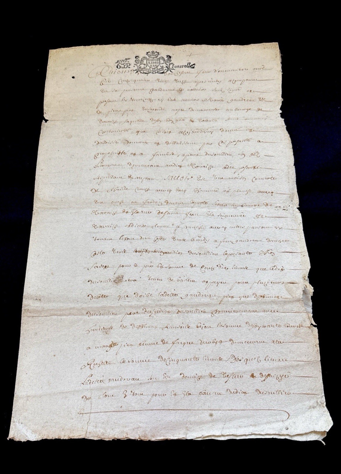 RARE 1789 French Revolutionary Document - Limoges Notarial Act - Pre-Republic