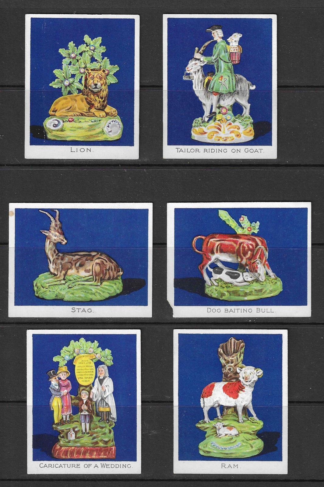 Carreras 1926 OLD STAFFORDSHIRE FIGURES large-size set cigarette cards (OS2) Carreras 1926 OLD STAFFORDSHIRE FIGURES large-size set cigarette cards (OS2)